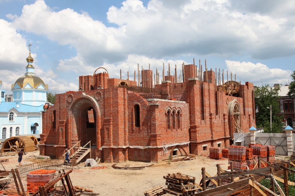 Строительство Вознесенского храма. 2010 год