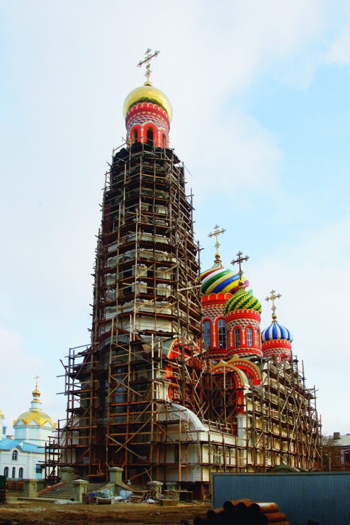 Вознесенский храм в стадии завершения строительства. 2013 год